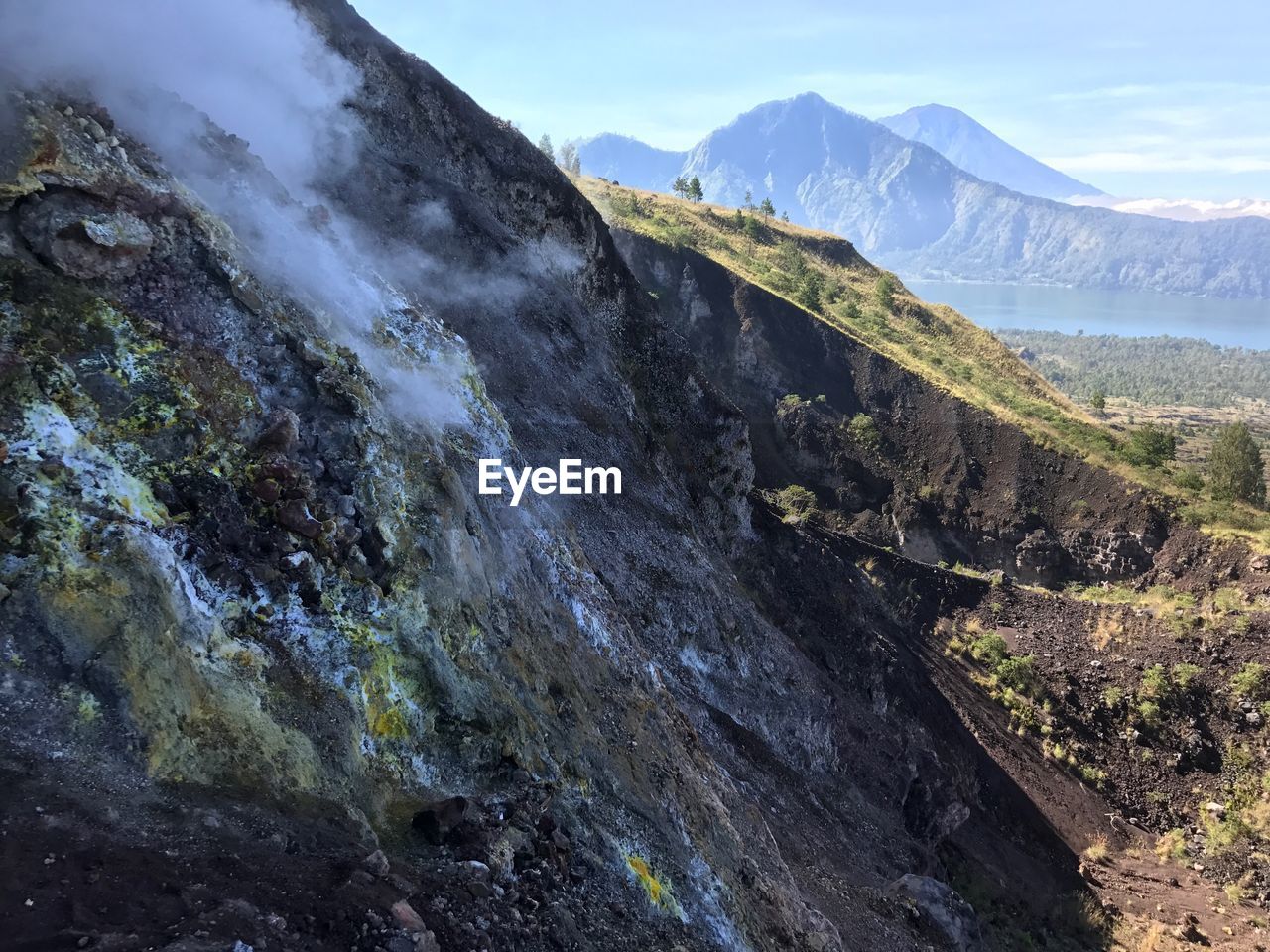 Scenic view of waterfall