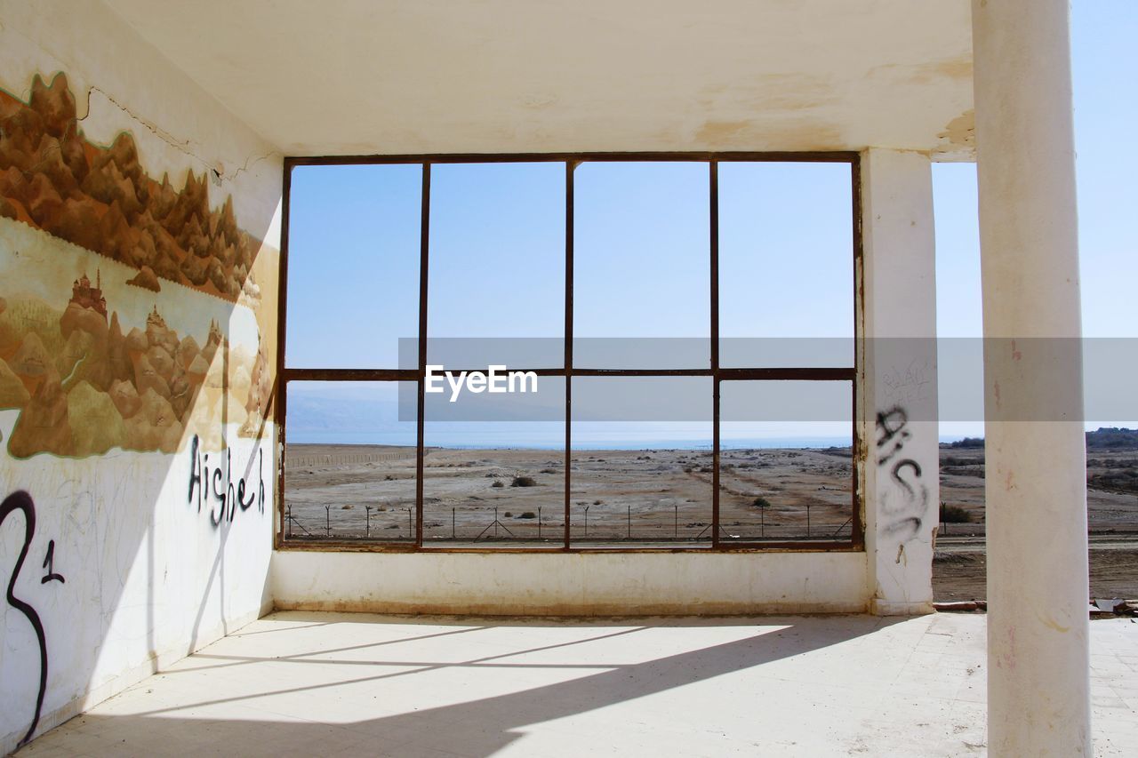 Sunlight falling in abandoned building
