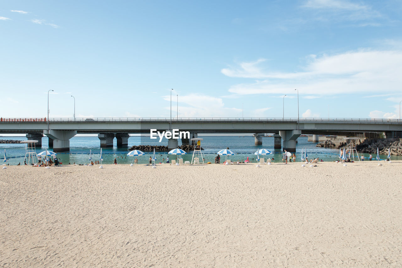 SCENIC VIEW OF BEACH BY SEA AGAINST SKY