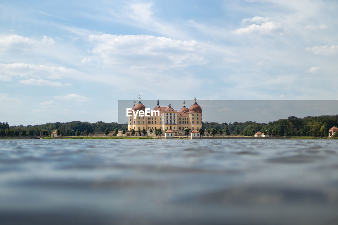 Moritzburg castle surrounded by water