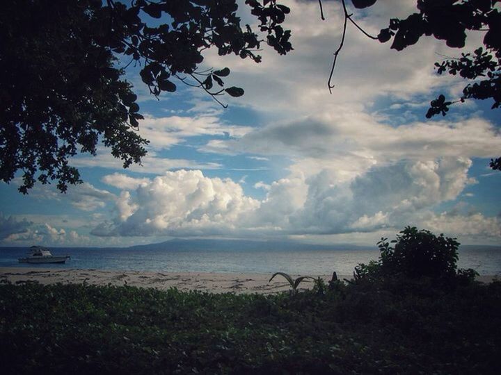 VIEW OF SEA AGAINST CLOUDY SKY