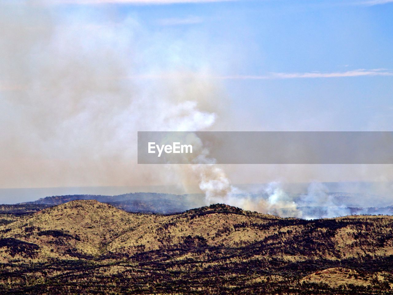 SMOKE EMITTING FROM VOLCANIC MOUNTAIN