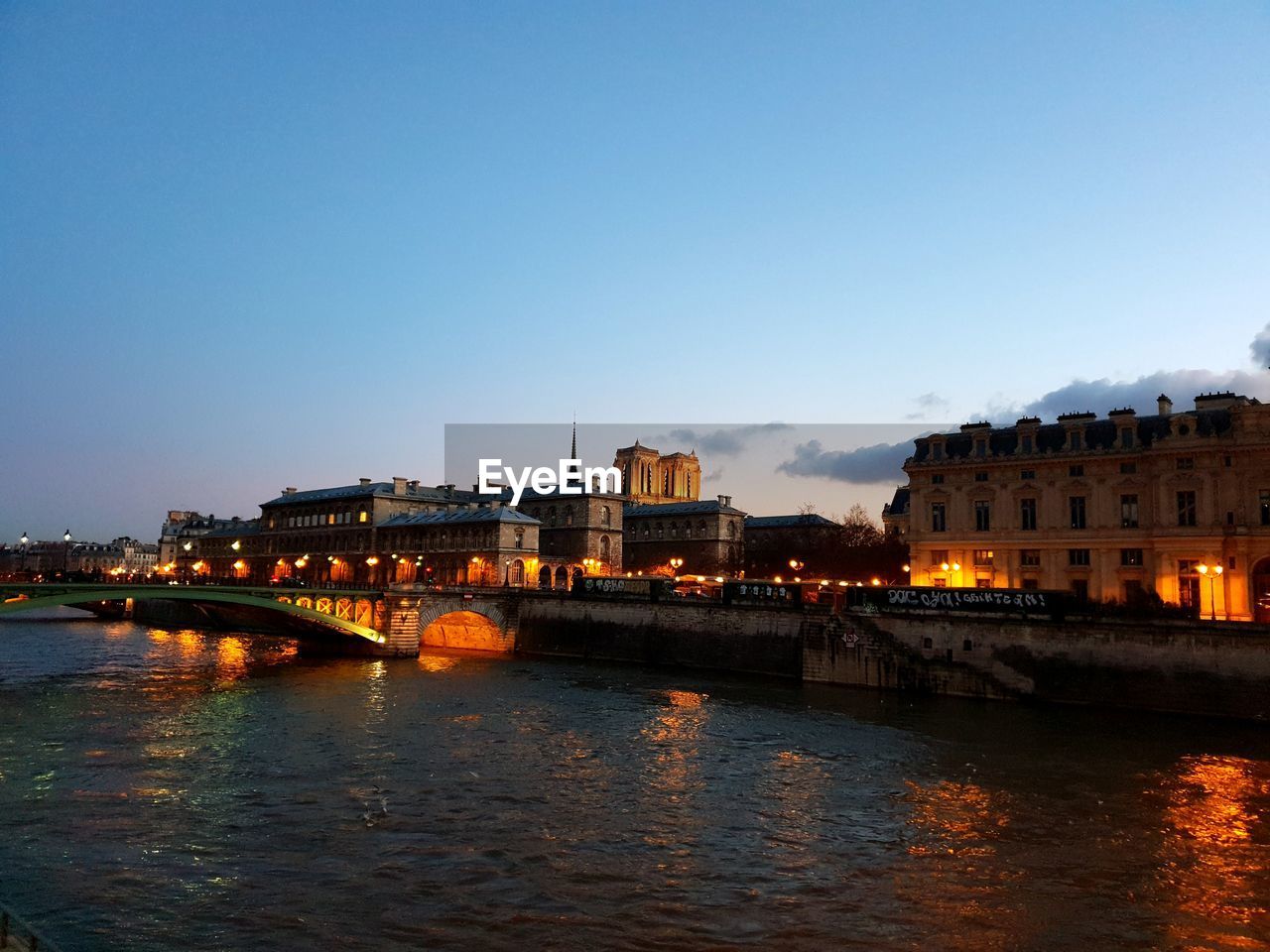 BRIDGE OVER RIVER IN CITY