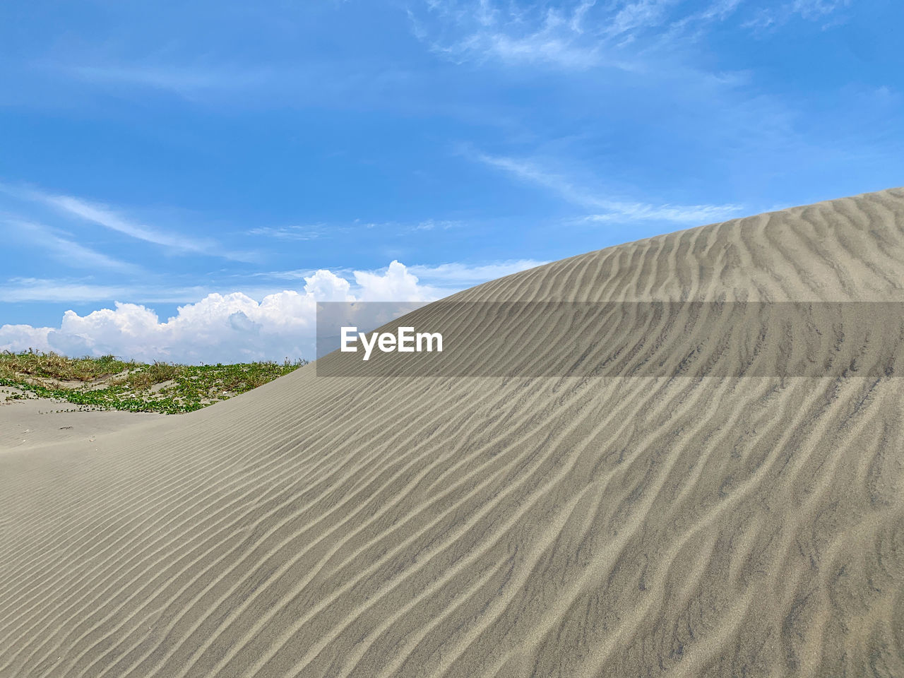 SAND DUNES AGAINST SKY