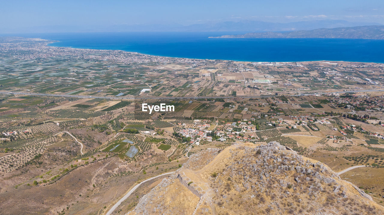 HIGH ANGLE VIEW OF LANDSCAPE AGAINST SKY