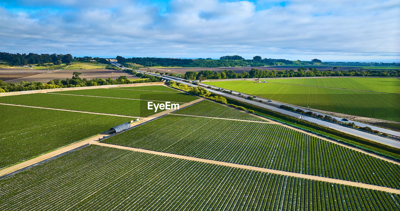 high angle view of railroad track