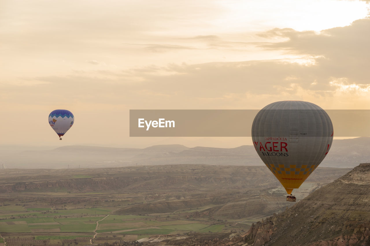 HOT AIR BALLOON FLYING IN SKY