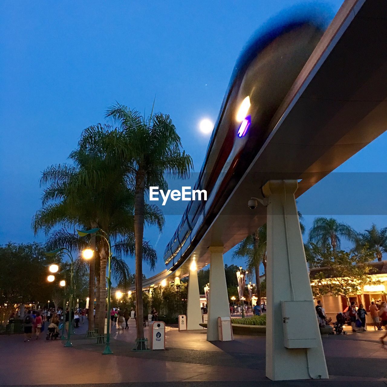 VIEW OF ILLUMINATED STREET LIGHTS AT NIGHT