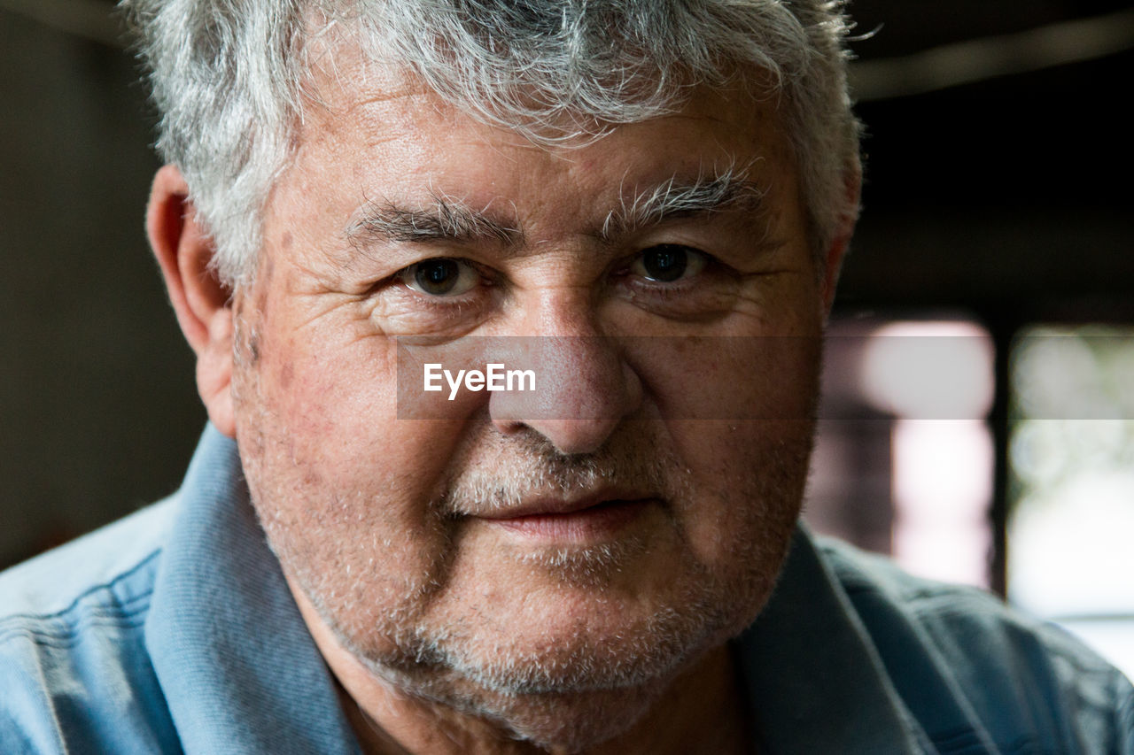 Portrait of senior man working at workshop