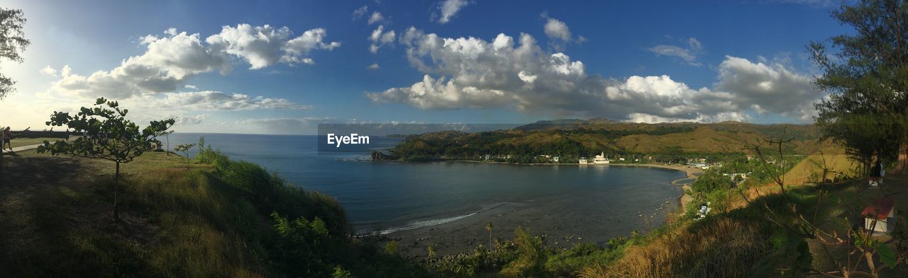 Panoramic view of sea against sky