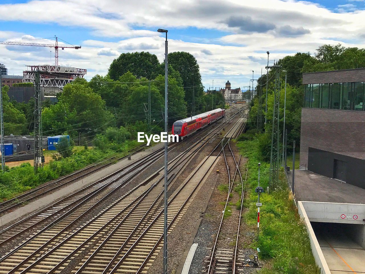 RAILROAD TRACKS AGAINST SKY