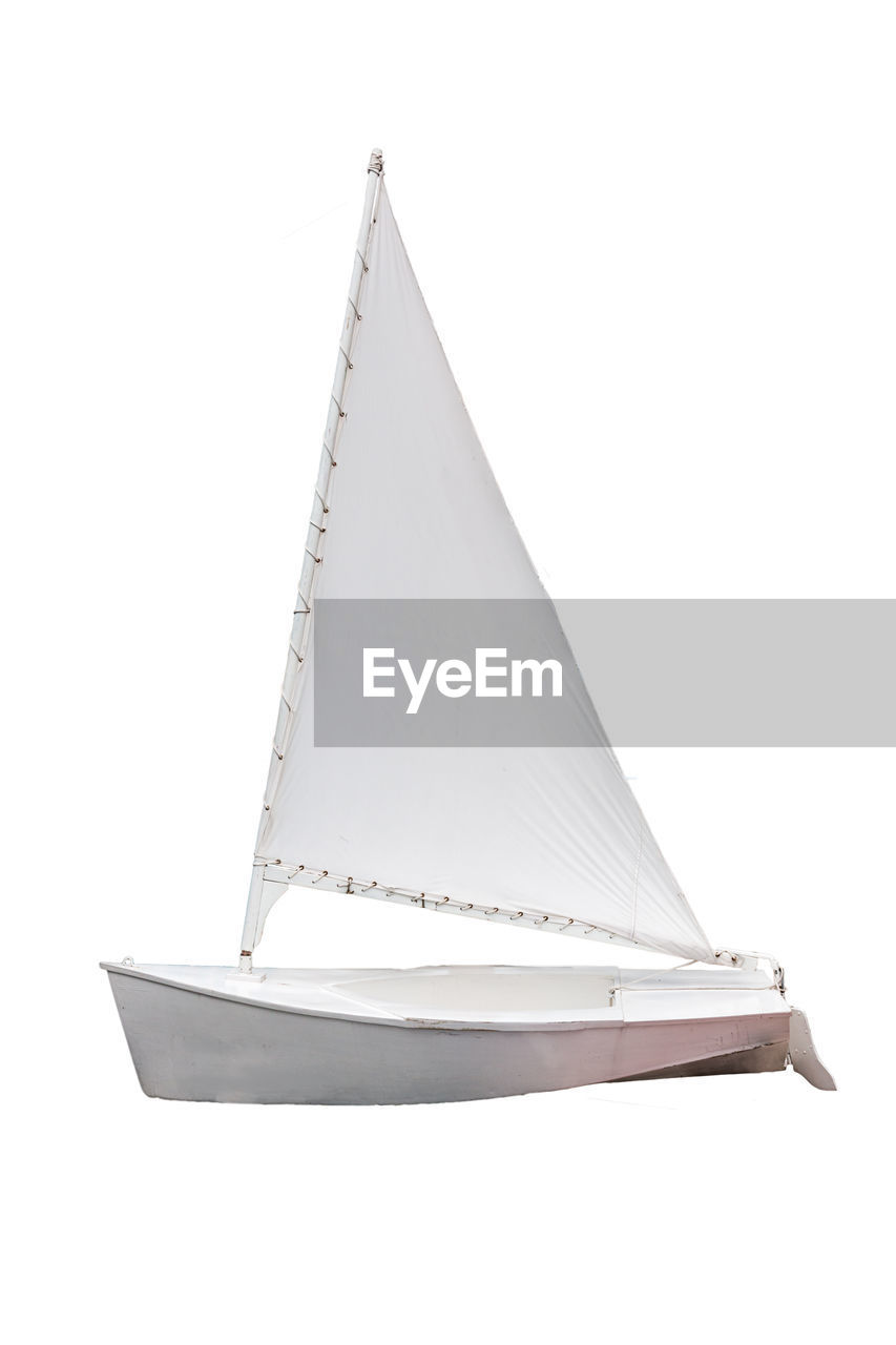 Sailboat against white background