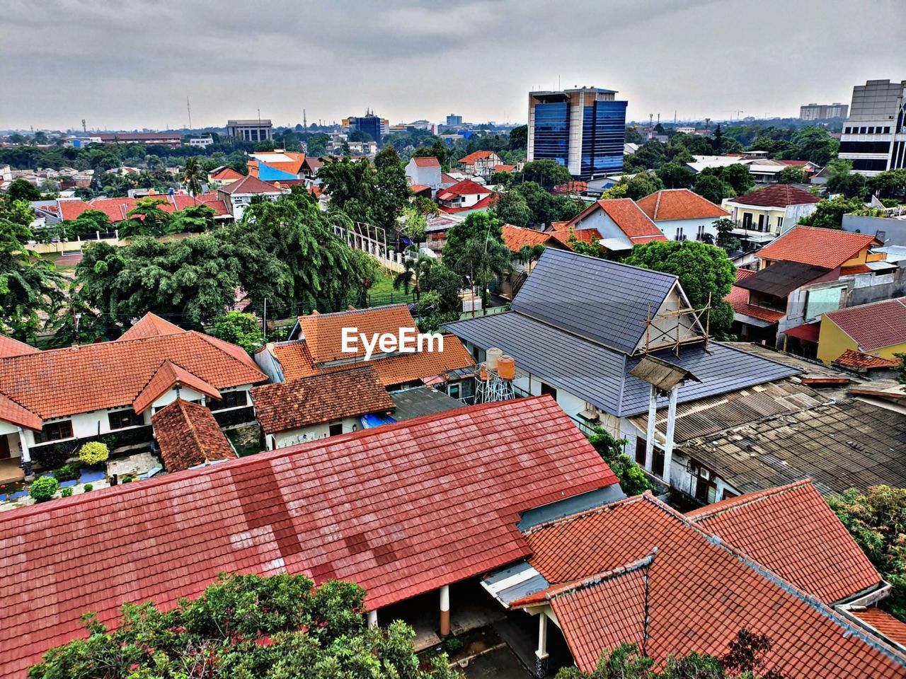 Environment view of buildings in south jakarta city