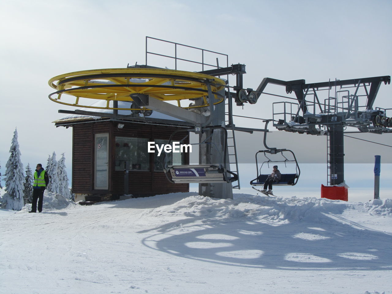 SKI LIFT IN WINTER