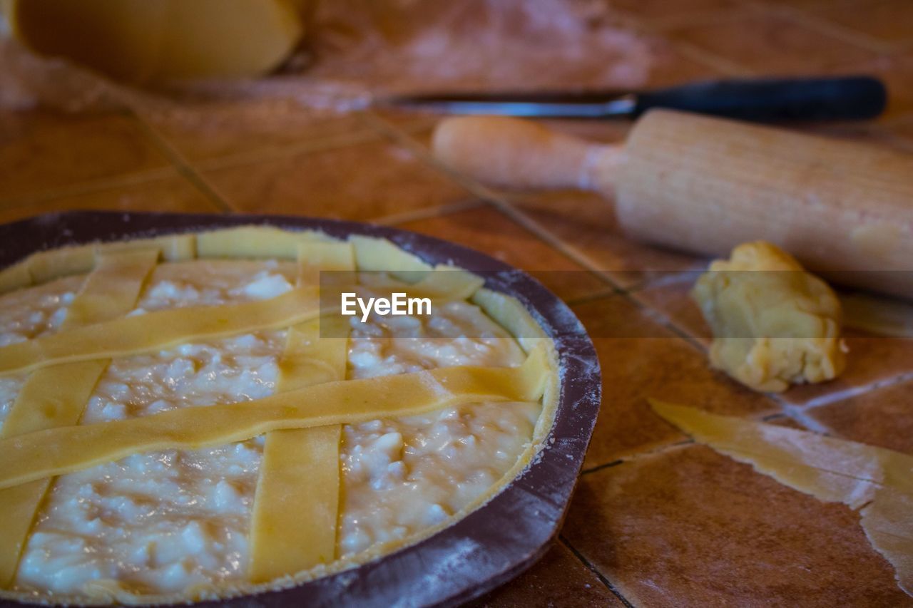 Close-up of food preparing in kitchen