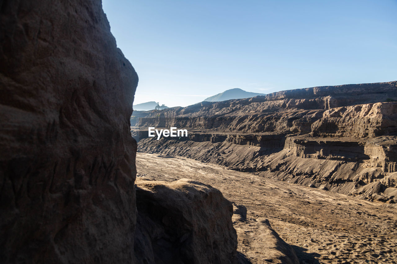 Scenic view of landscape against clear sky