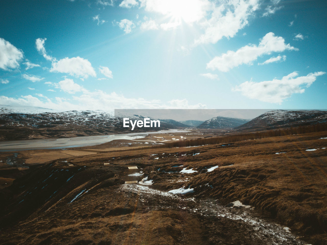 Scenic view of landscape iceland 