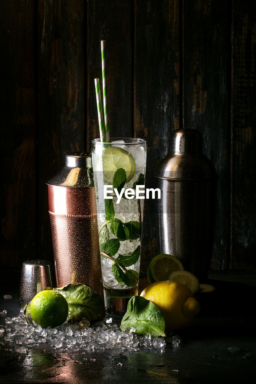 Close-up of drink on table