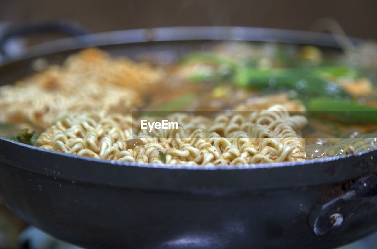 Close-up of ramen in bowl