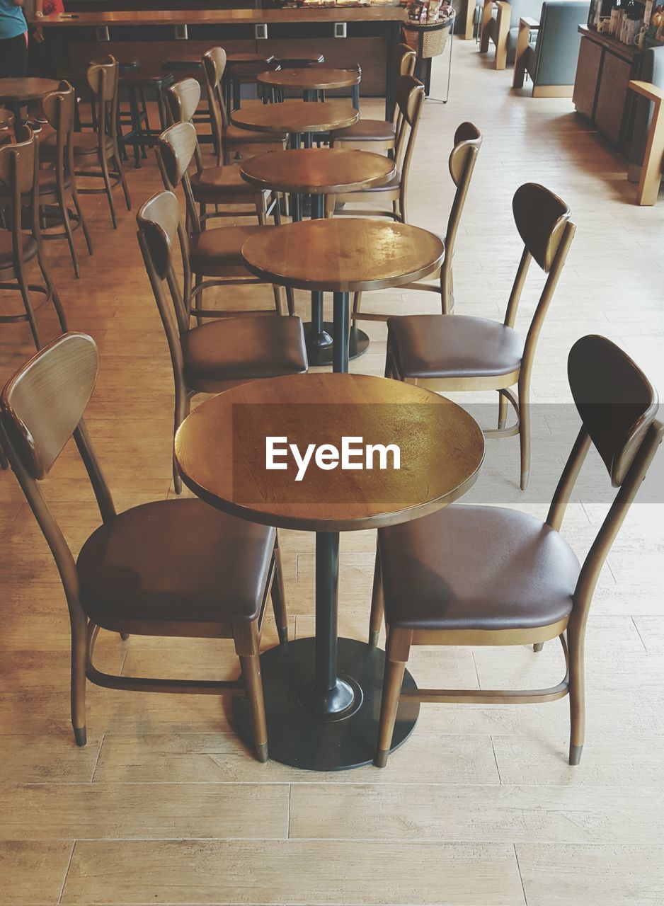 EMPTY CHAIRS IN RESTAURANT