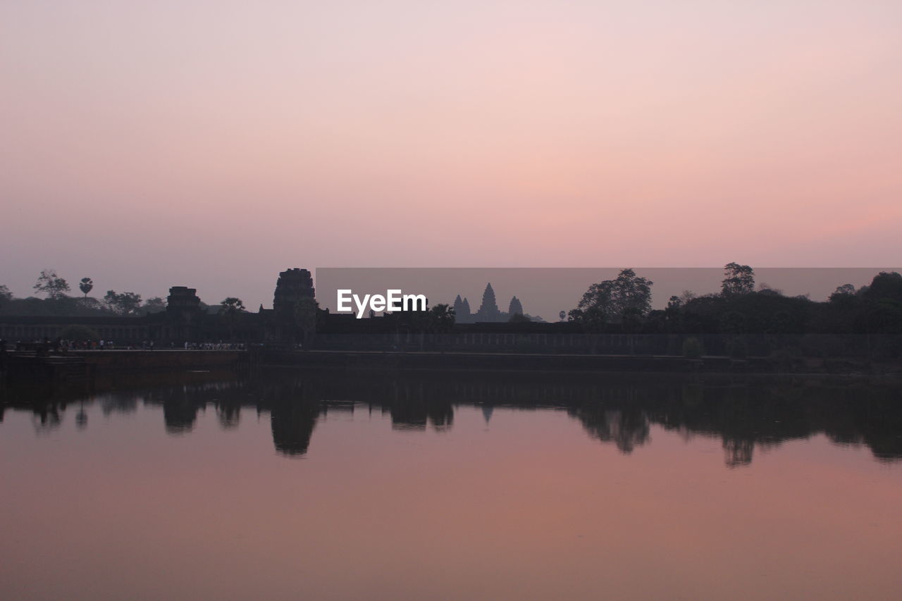 VIEW OF RIVER AT SUNSET