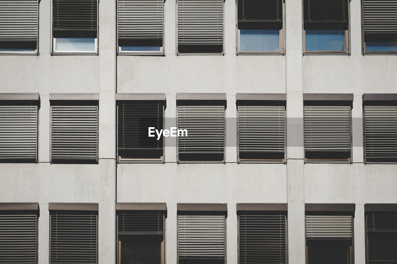 Full frame shot of windows in building