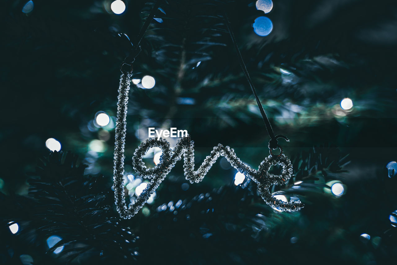 Love at christmas,  tree decoration and lights