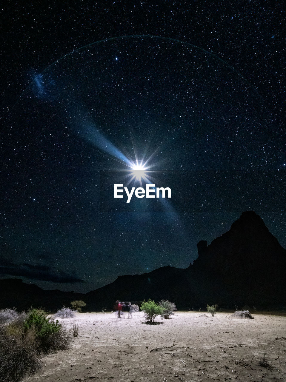Starry night, in summer, the skies of patagonia are magical.
