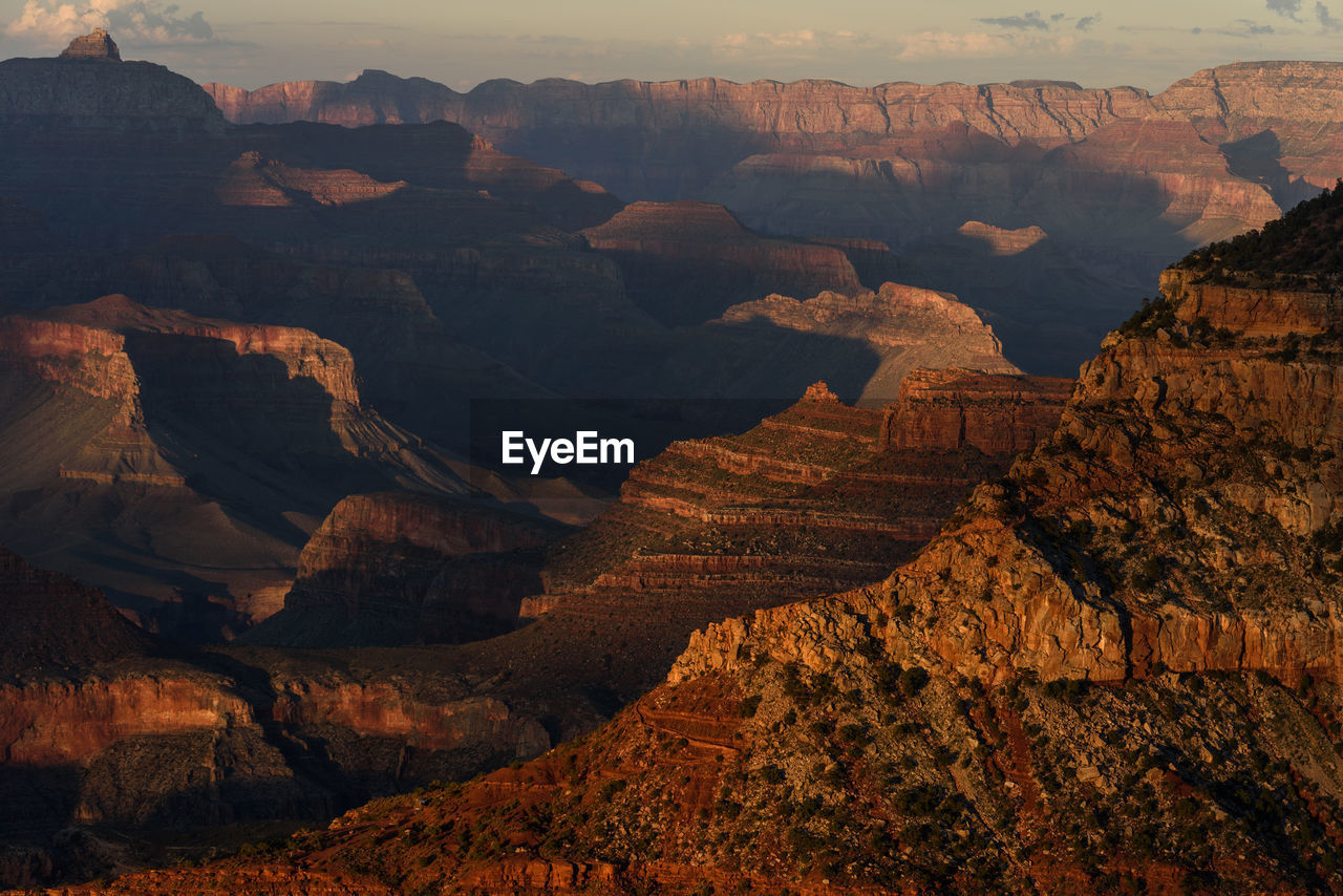 Aerial view of rock formations