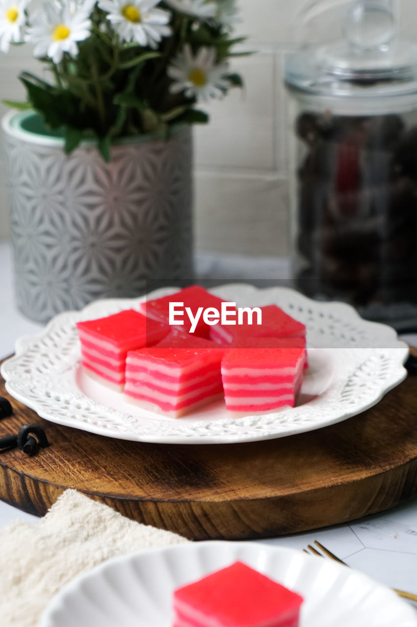 close-up of food on table at home