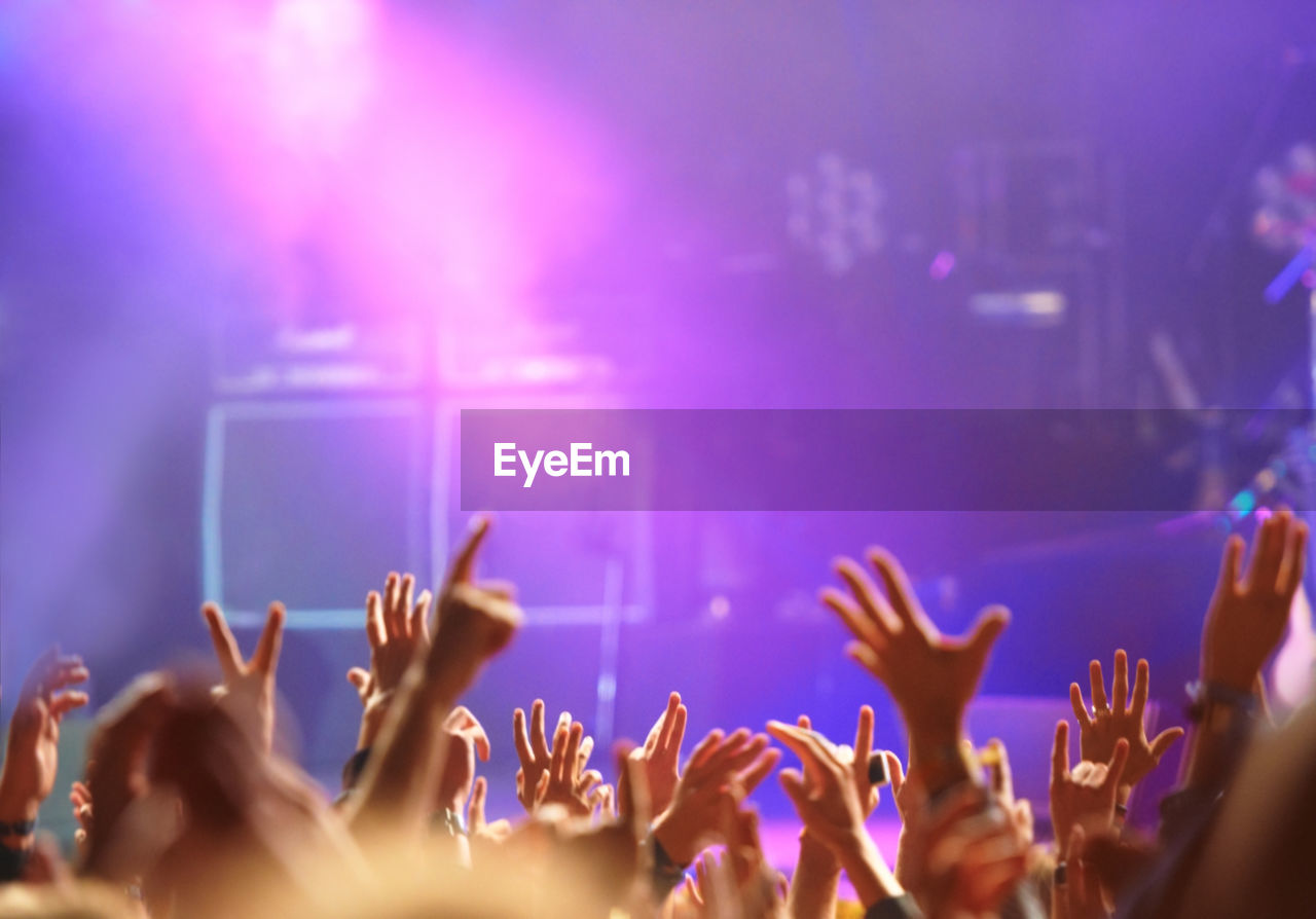 Crowd of people at music concert