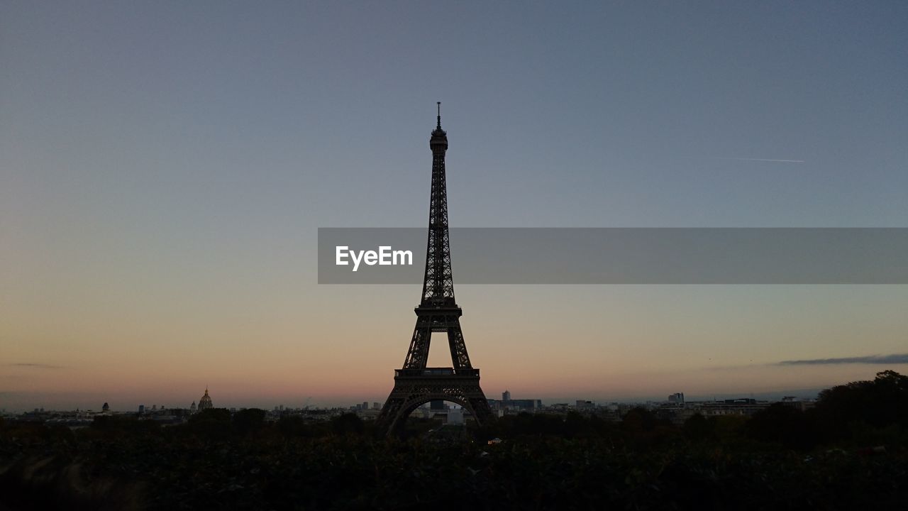 Communications tower in city