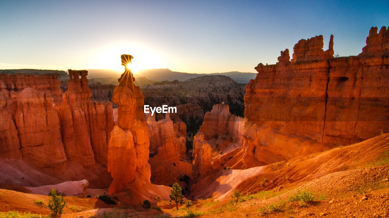 Scenic view of thors hammer at bryce canyon national park