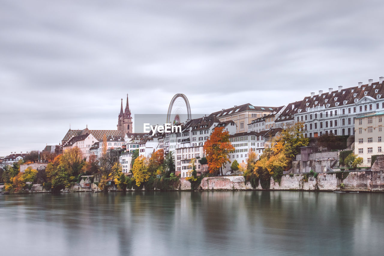 View of river with buildings in background