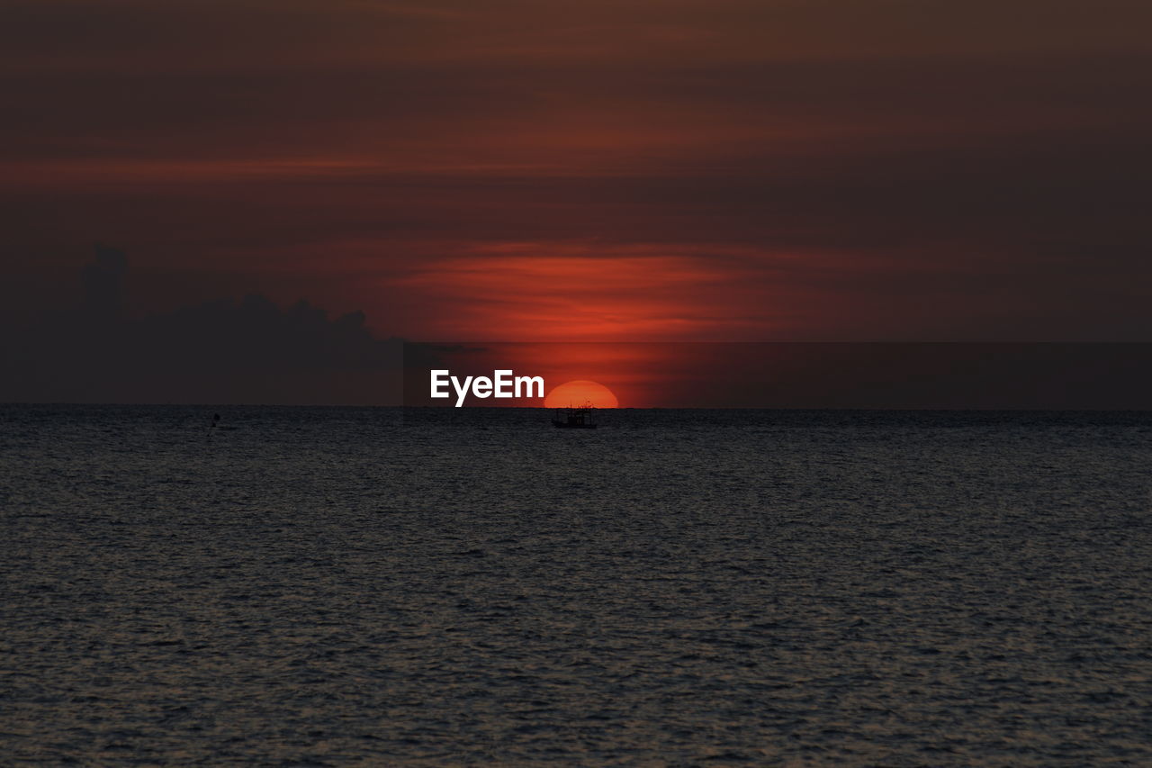 SCENIC VIEW OF SEA DURING SUNSET