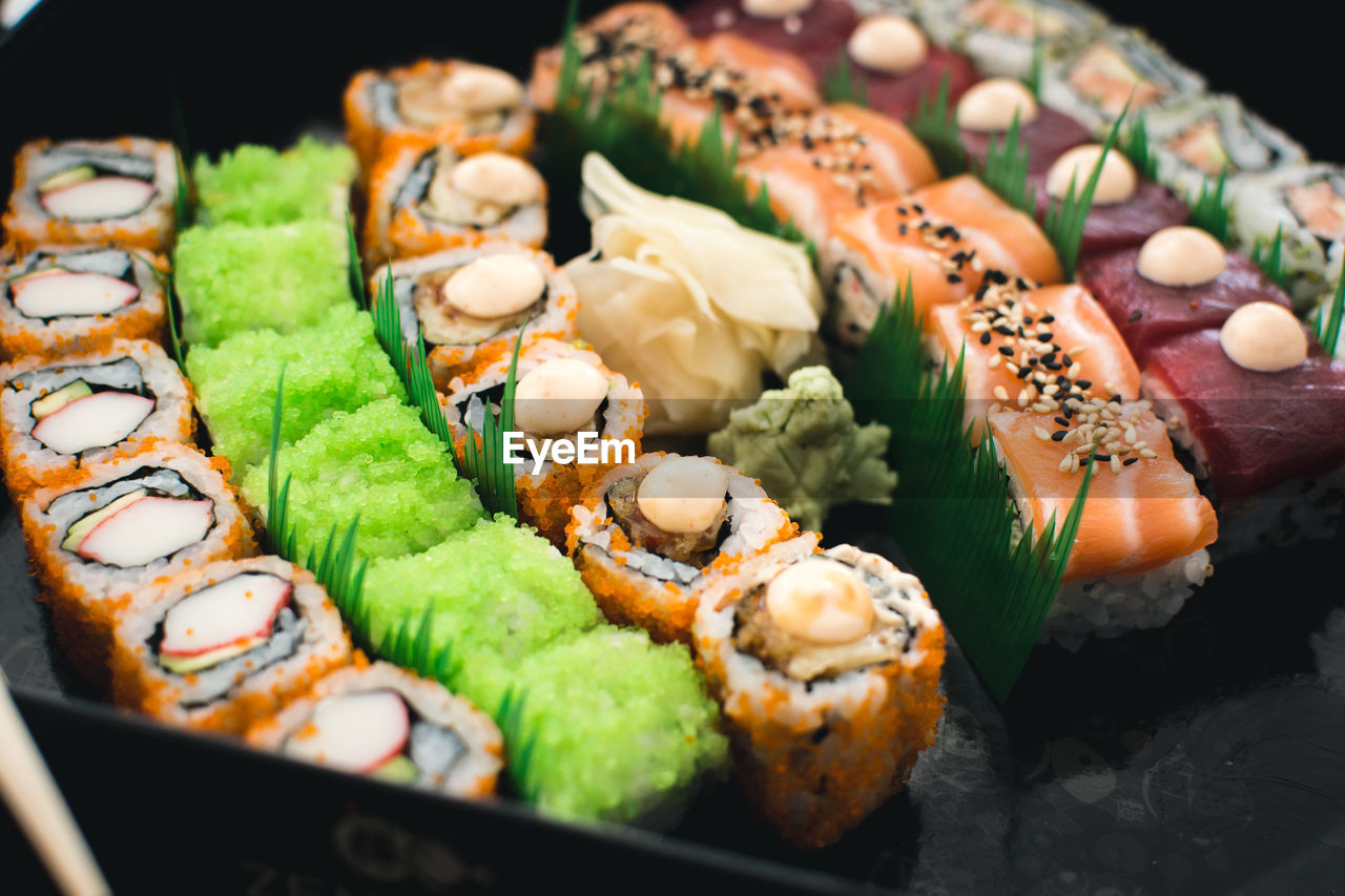 Close-up of sushi