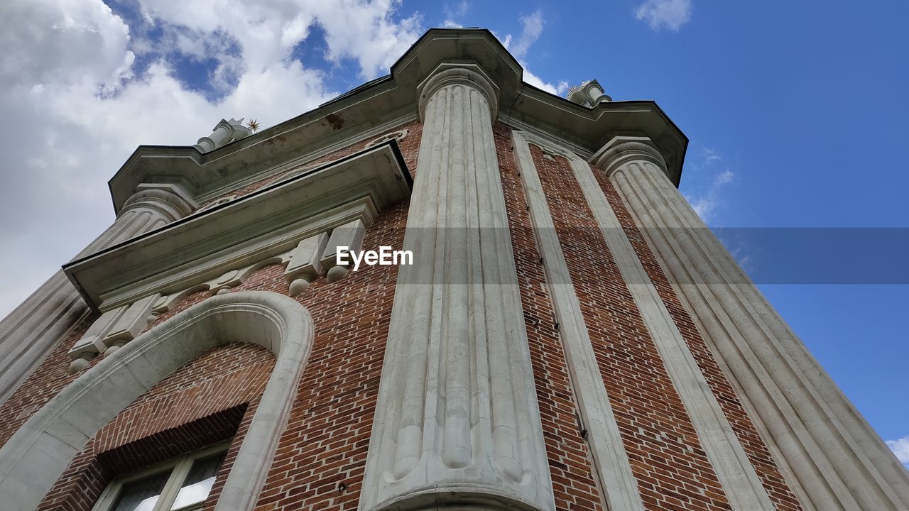 Low angle view of historical building against sky