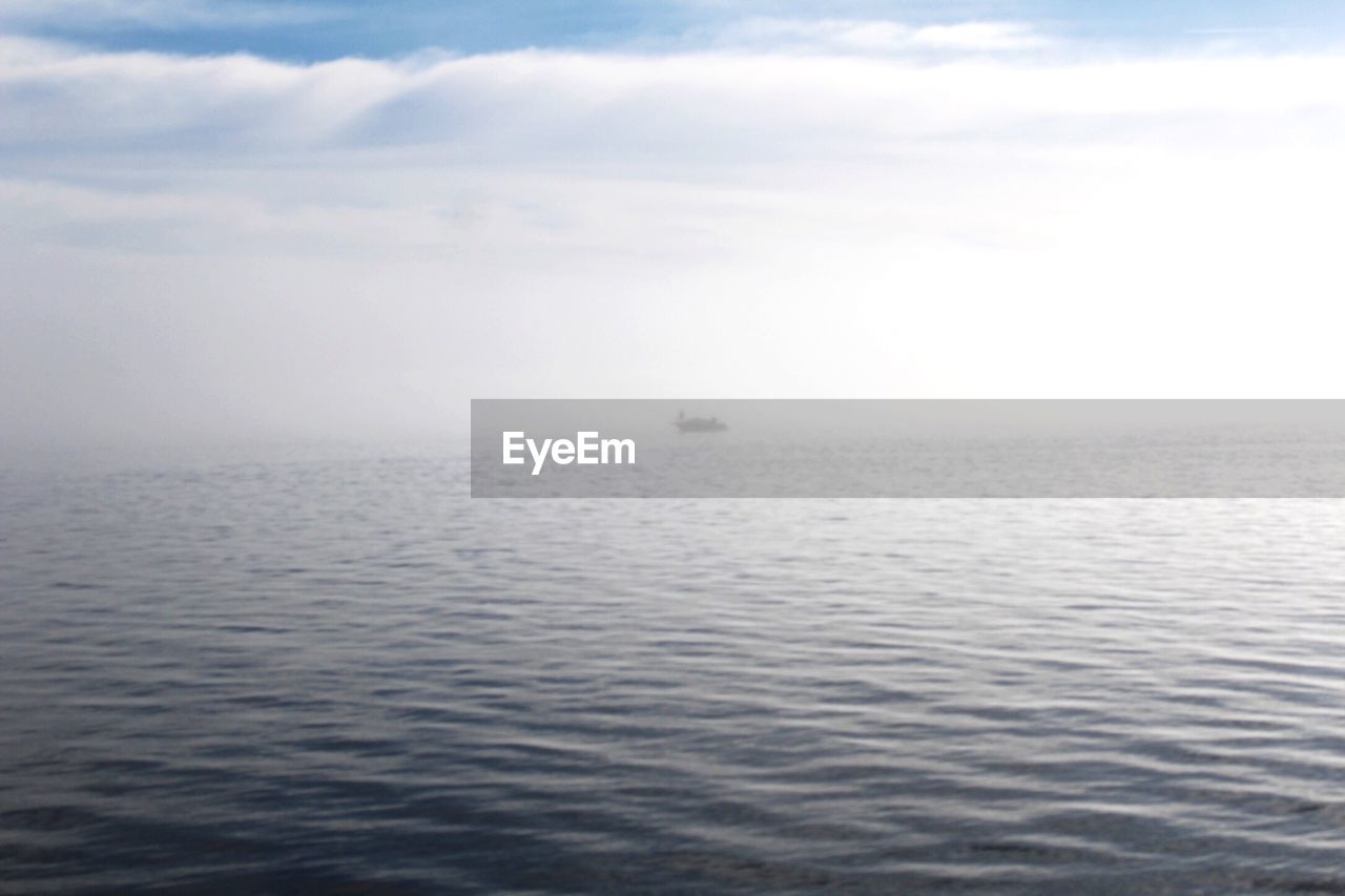 VIEW OF SEA AGAINST CLOUDY SKY