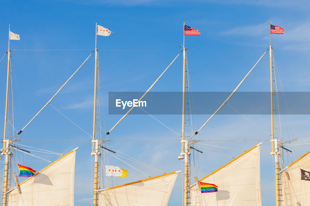 LOW ANGLE VIEW OF FLAG AGAINST SKY