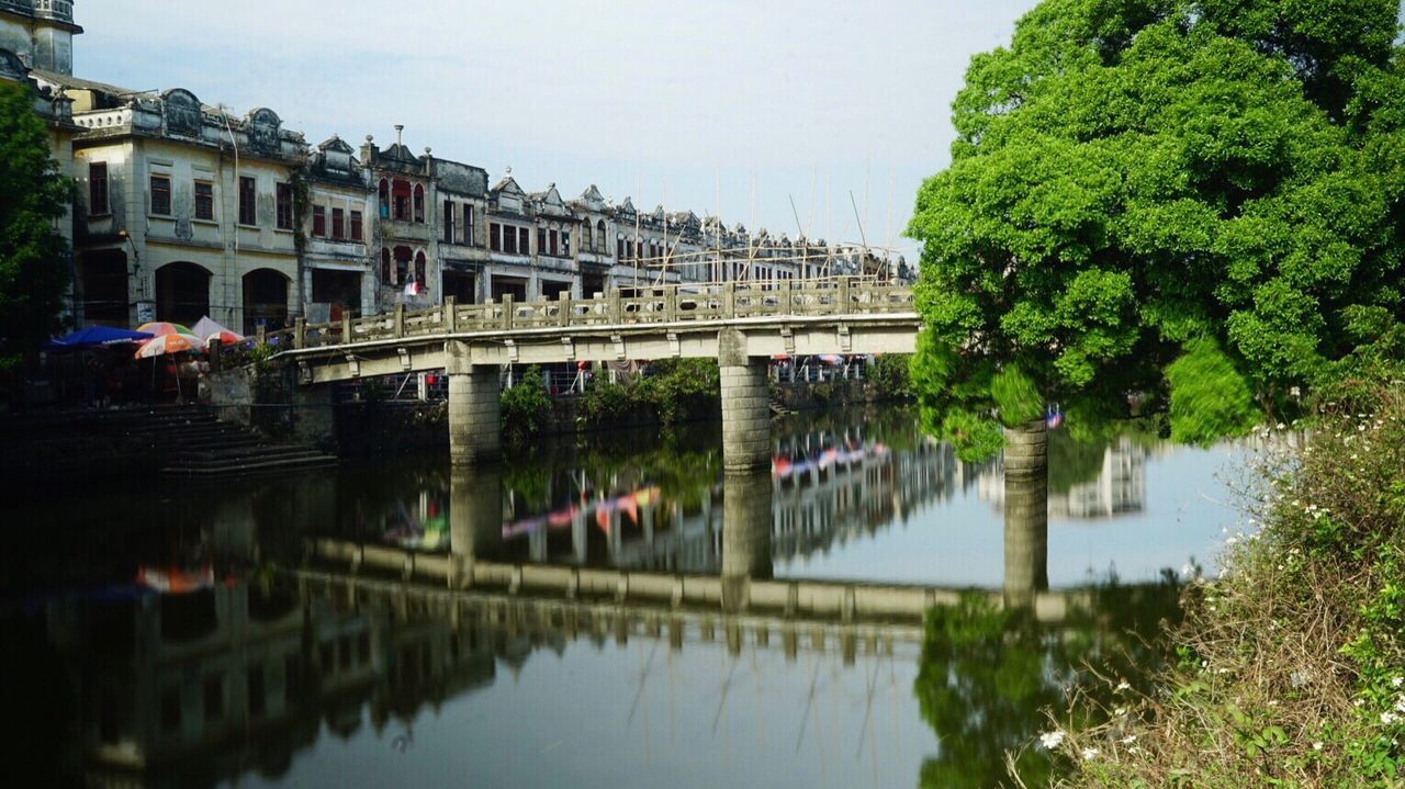 REFLECTION OF BUILDINGS ON WATER