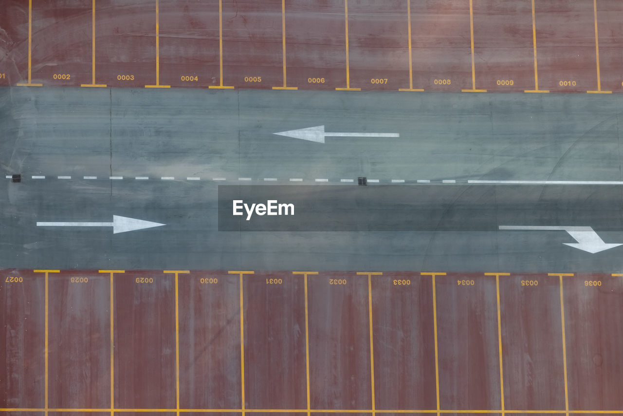 high angle view of people on wall