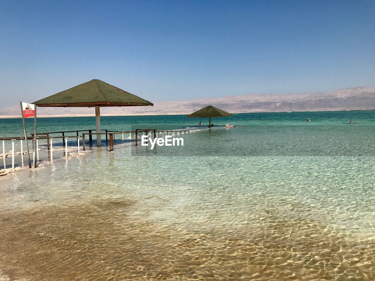 SCENIC VIEW OF BEACH AGAINST CLEAR SKY