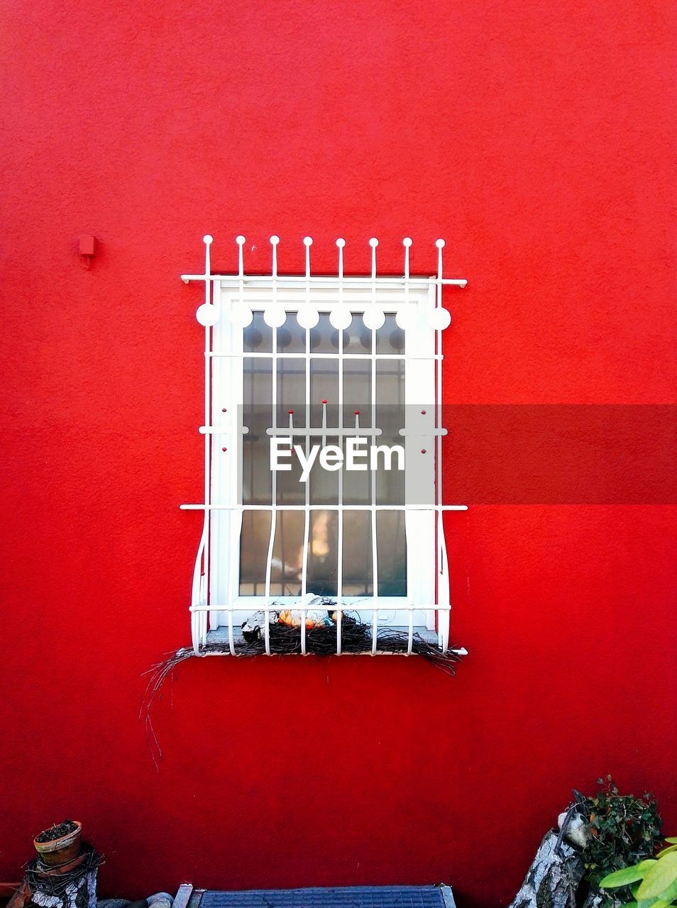 RED WINDOW OF BUILDING