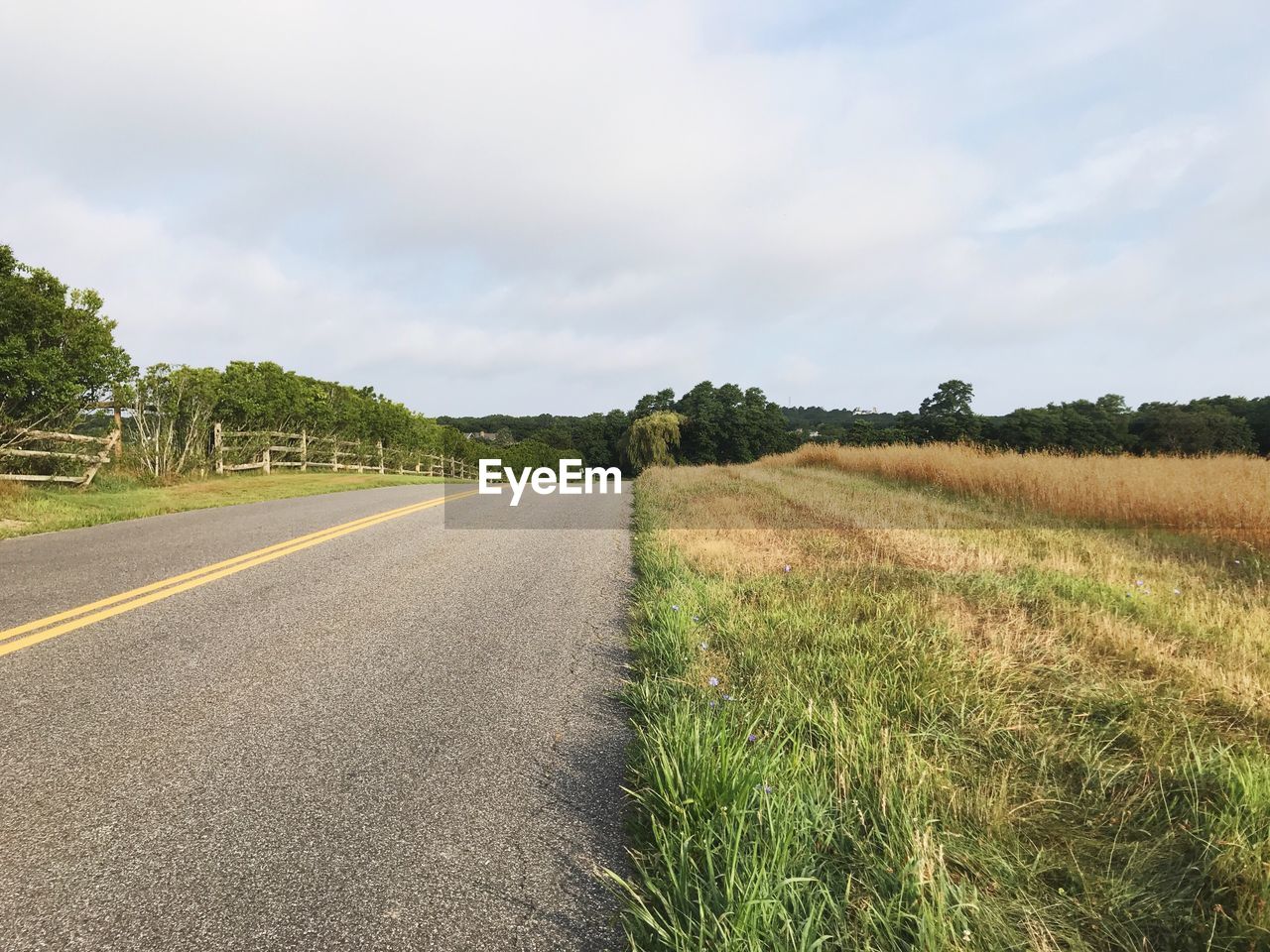 EMPTY ROAD ALONG LANDSCAPE