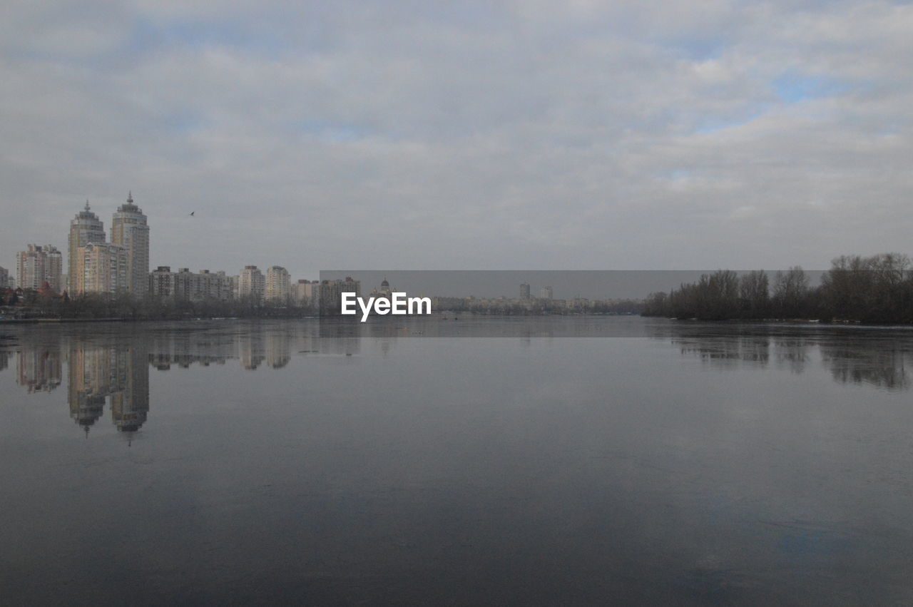 REFLECTION OF SKY ON LAKE