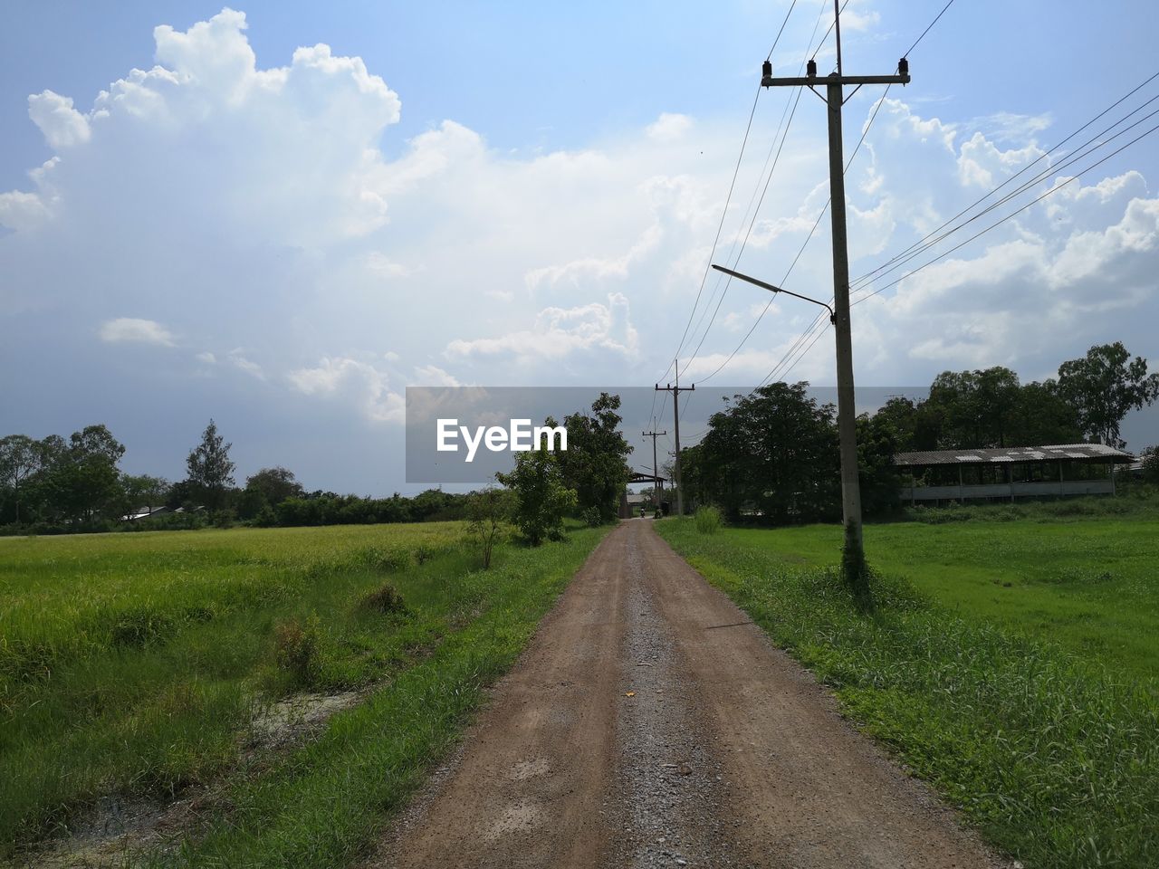 ROAD PASSING THROUGH FIELD