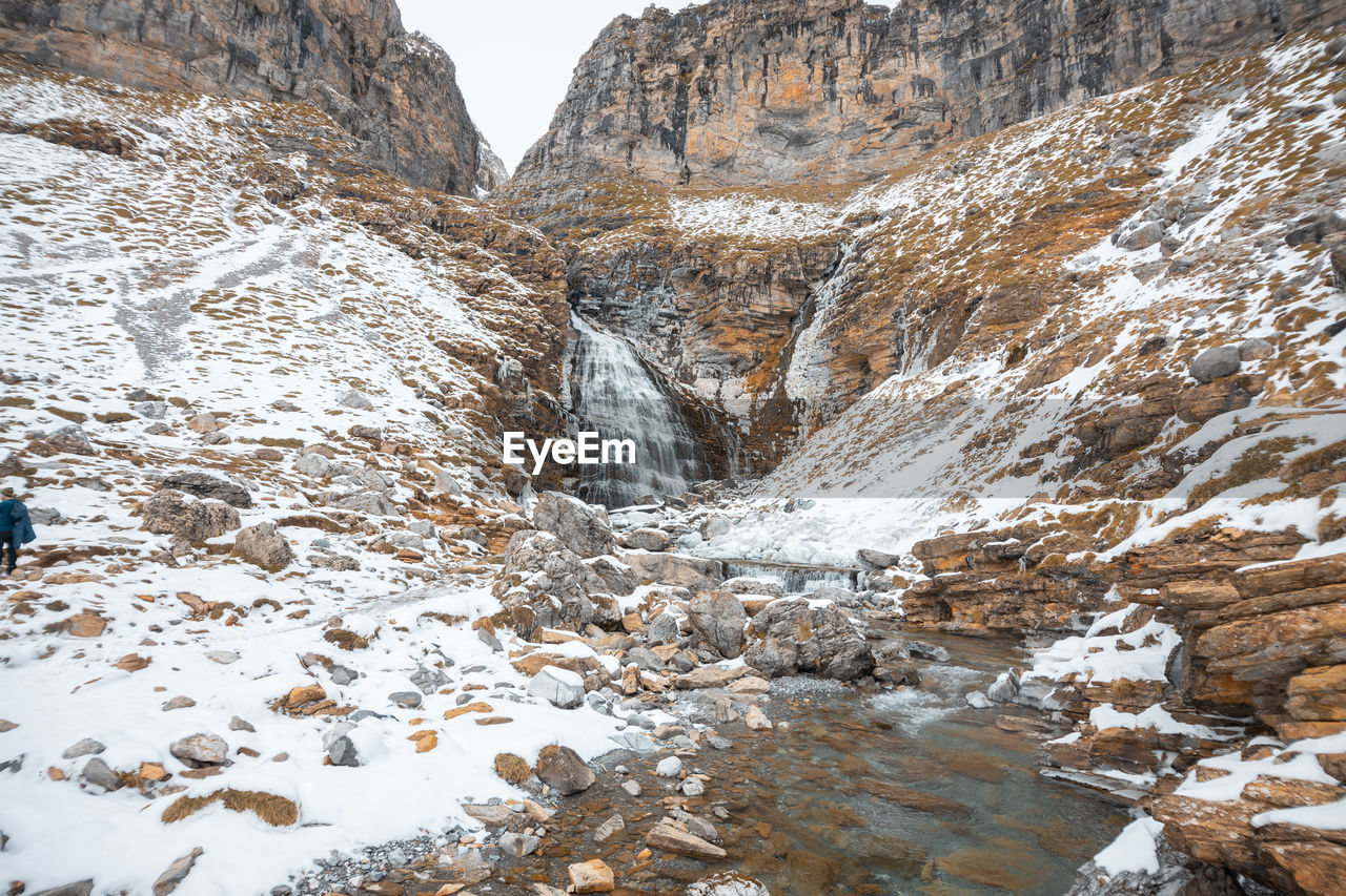 Scenic view of snow covered mountain