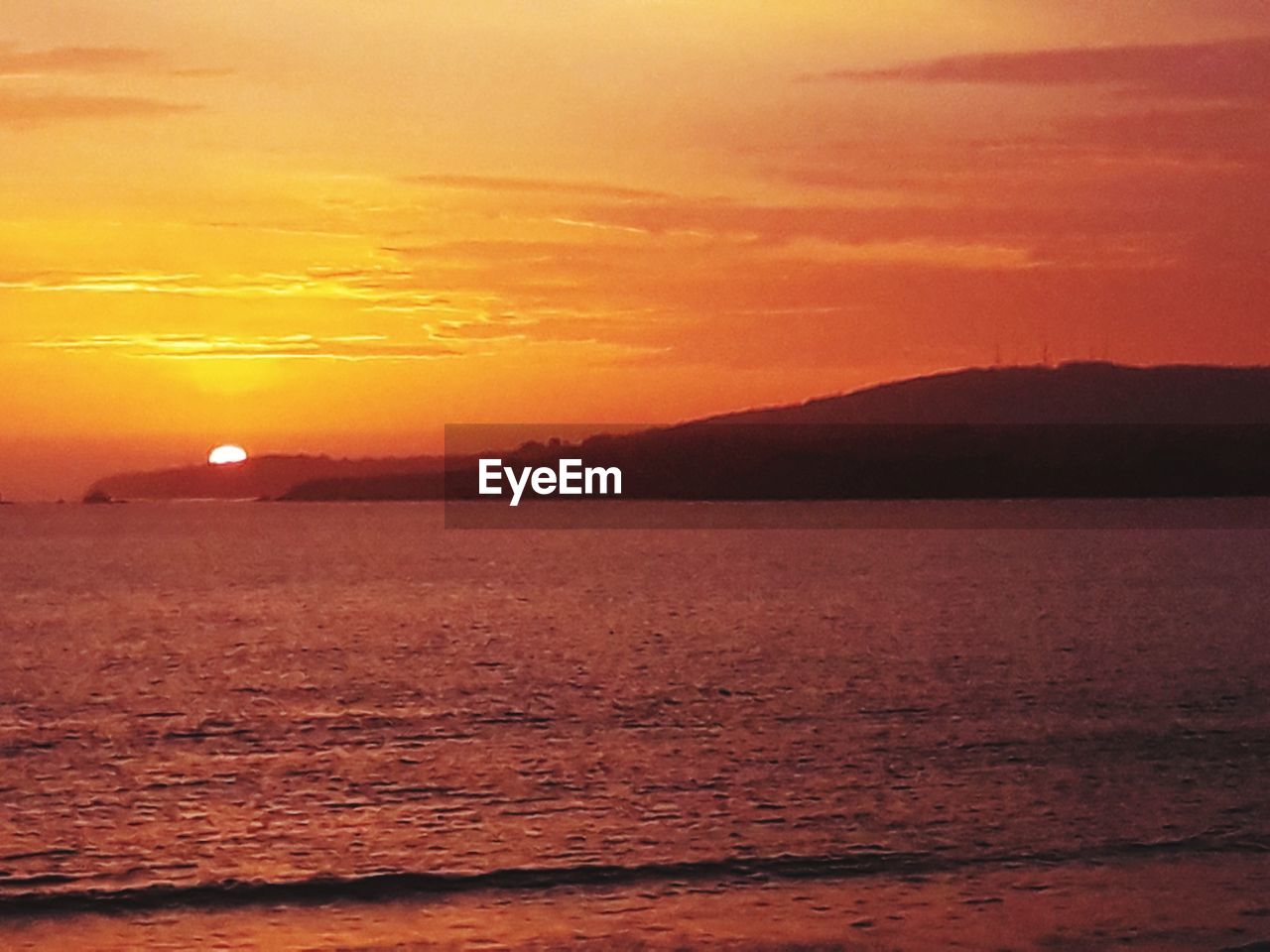 SCENIC VIEW OF SEA DURING SUNSET