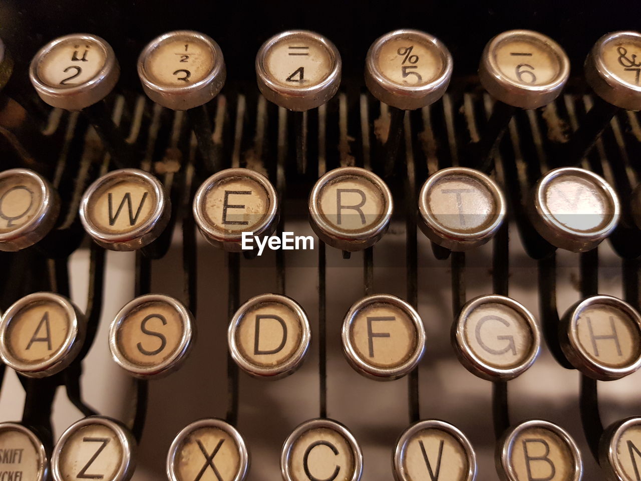 Full frame shot of typewriter