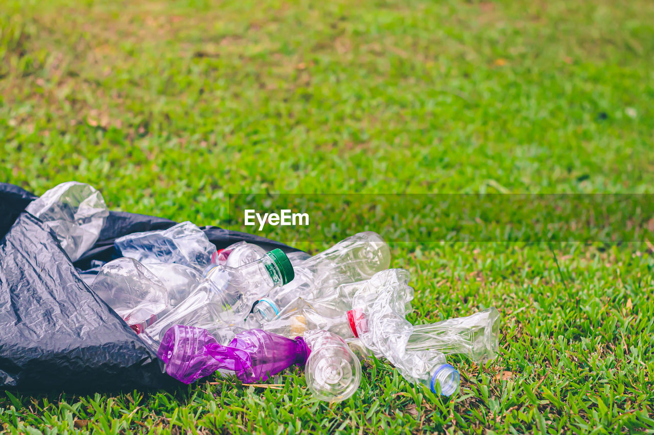 Women volunteer help garbage collection for to recycling environment.